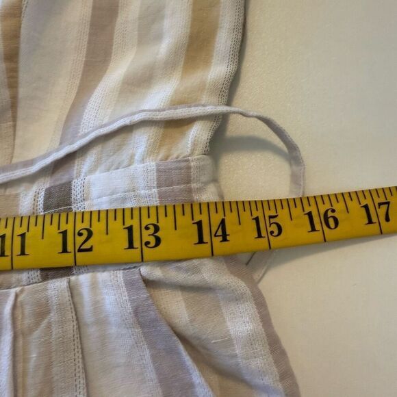 Greylin Lenox Ivory, Flax and Gray Linen Blend Wide Leg Jumpsuit Size S Coastal - Picture 13 of 16